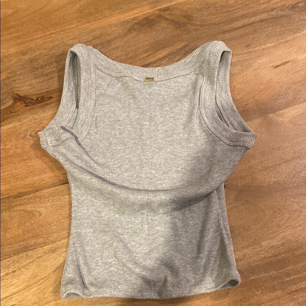 Women's Ribbed Tank Top - Gray